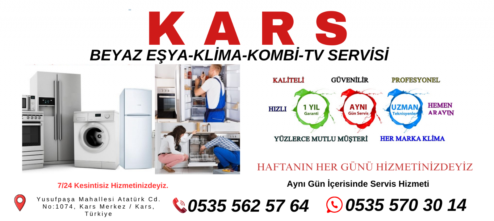 Kars Beyaz Eşya Servisi
